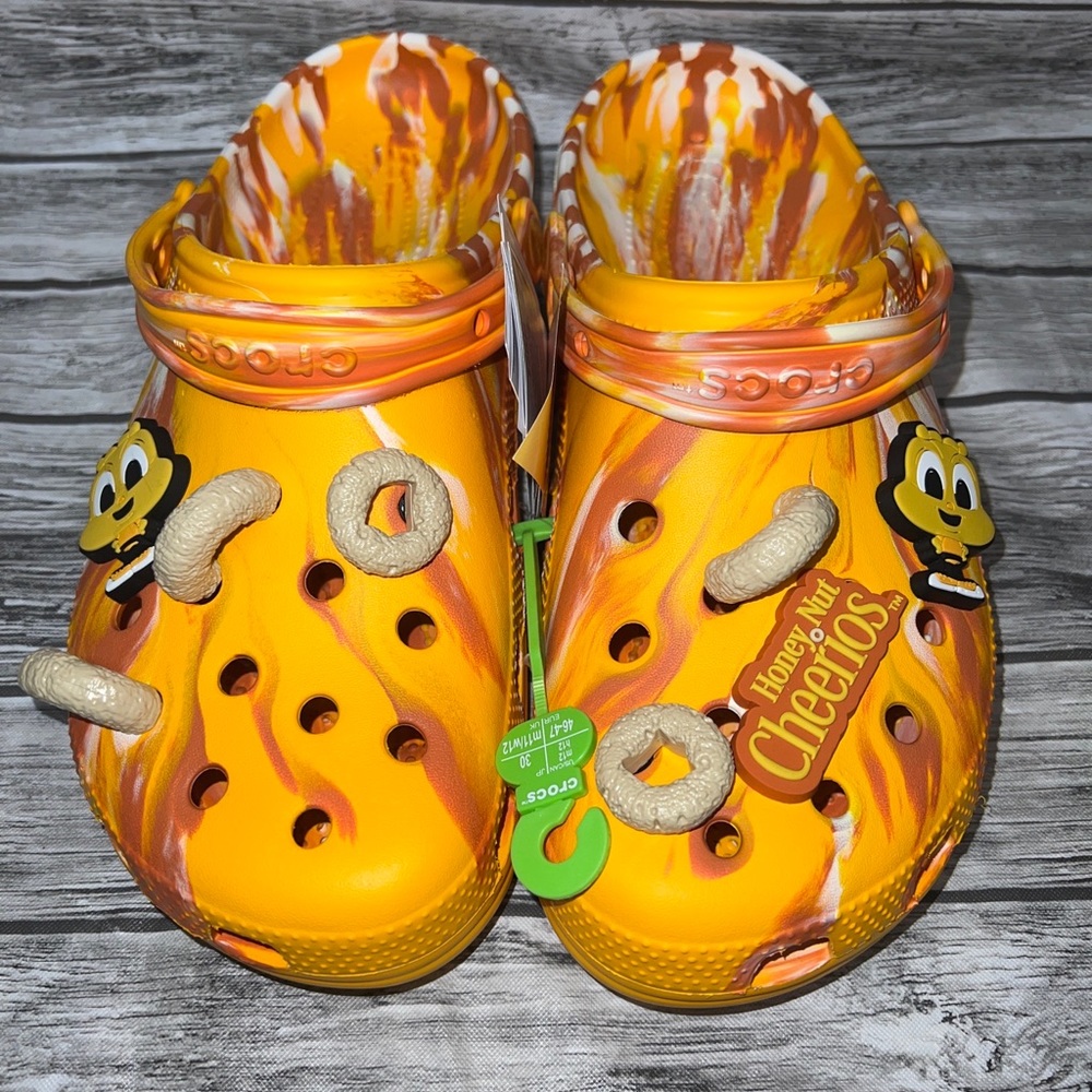 Crocs x Classic Clog Cereal Cheerios 12 Mens 14 Womens Honey Nut RARE jibbets